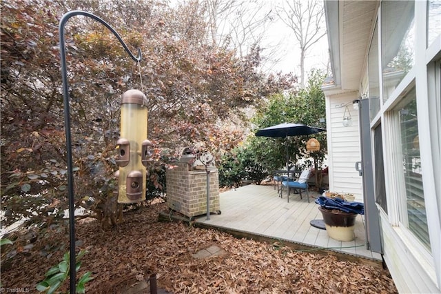 view of wooden deck