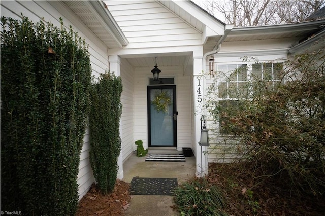 view of doorway to property