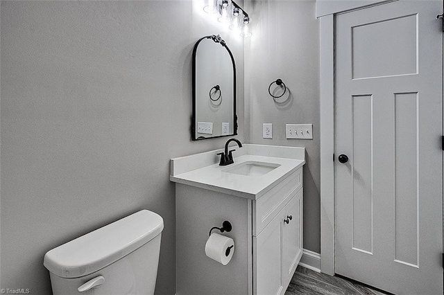 4503 Holly Leaf Rd, Ramseur, NC 27316 - half bathroom featuring vanity and toilet