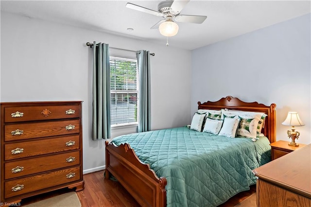 143 Chrisfield Cir, Winston-Salem, NC 27104 - bedroom with dark wood finished floors and ceiling fan
