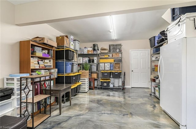 view of storage area
