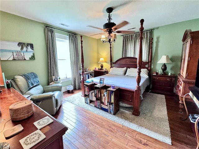 311 Cherry St, Mount Airy, NC 27030 - bedroom featuring wood-type flooring and ceiling fan