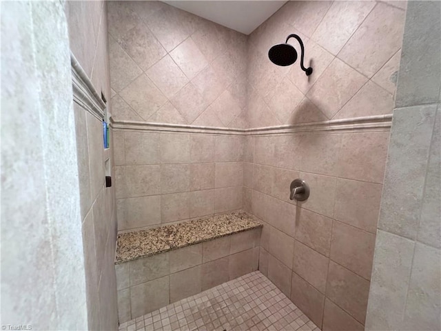 311 Cherry St, Mount Airy, NC 27030 - bathroom with a tile shower