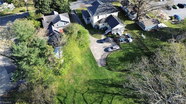 311 Cherry St, Mount Airy, NC 27030 - aerial view of property and surrounding area with nearby suburban area
