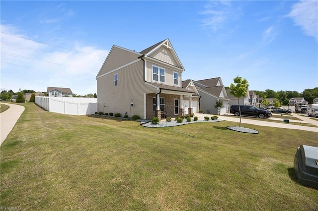 view of property exterior featuring concrete driveway, a garage, and brick siding