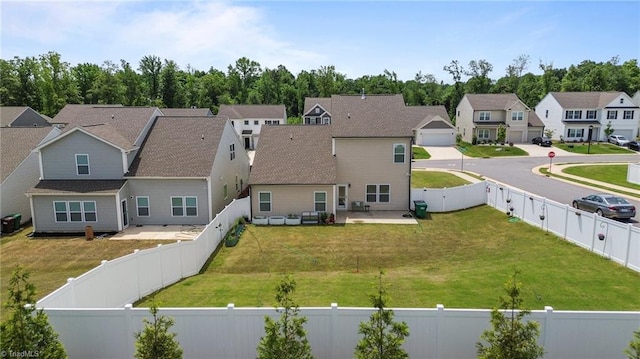 aerial perspective of suburban area