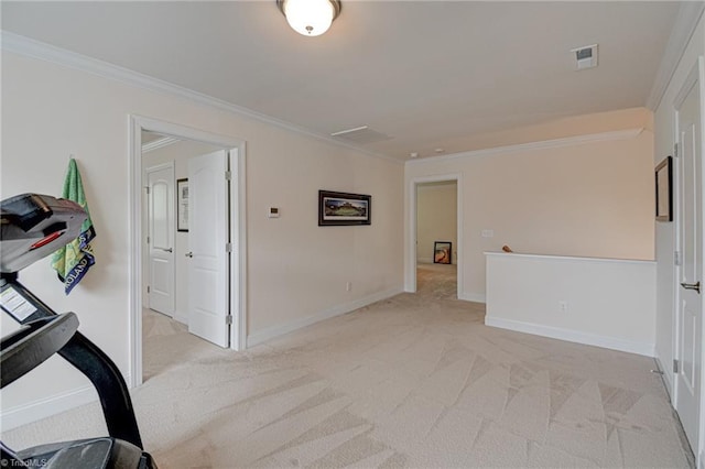 4240 Prestwick Xing, Winston-Salem, NC 27106 - unfurnished room with light carpet, ornamental molding, and baseboards
