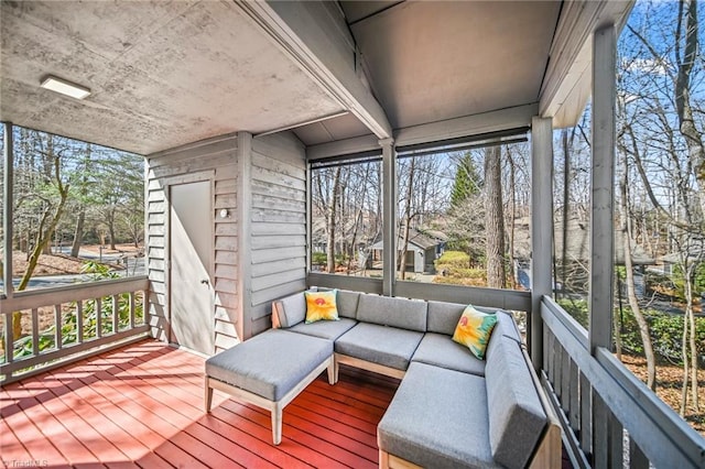 sunroom / solarium featuring a healthy amount of sunlight