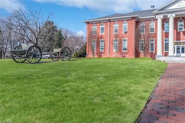 exterior space featuring a yard