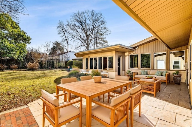 view of patio with outdoor lounge area