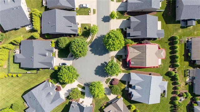 drone / aerial view with a residential view