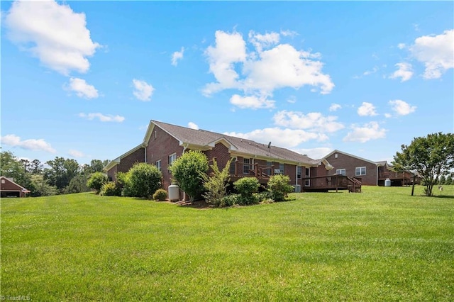 149 Royal View Dr Unit 1, Pinnacle, NC 27043 - view of green lawn featuring a deck