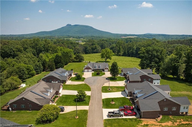 149 Royal View Dr Unit 1, Pinnacle, NC 27043 - aerial perspective of suburban area featuring a heavily wooded area and mountains