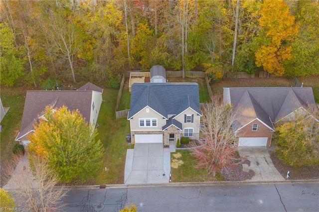 birds eye view of property