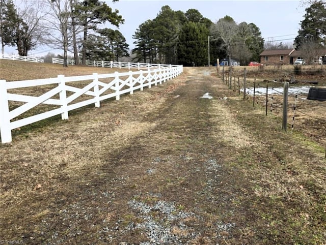 view of street featuring a rural view