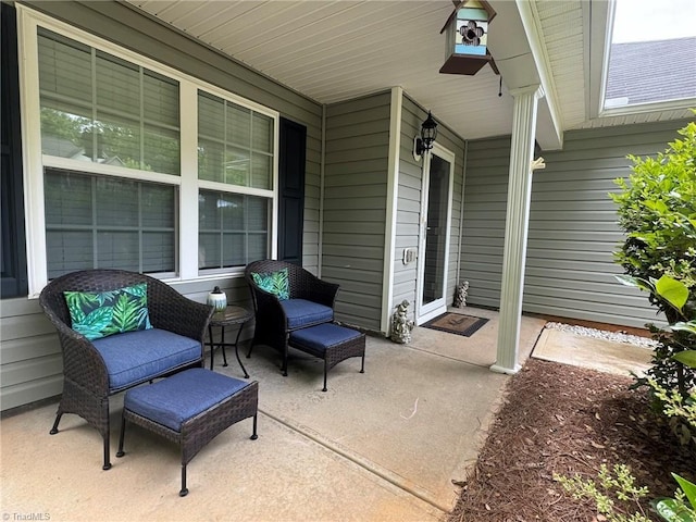 view of patio with a porch