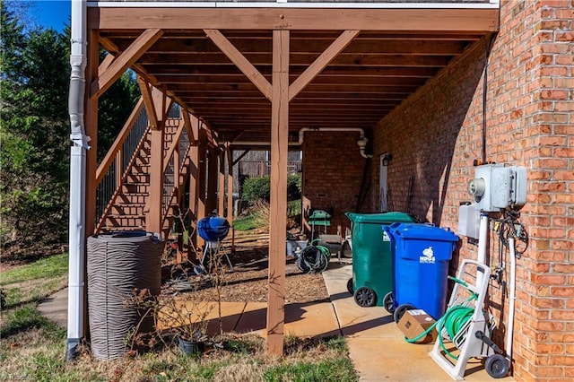 view of patio featuring a carport