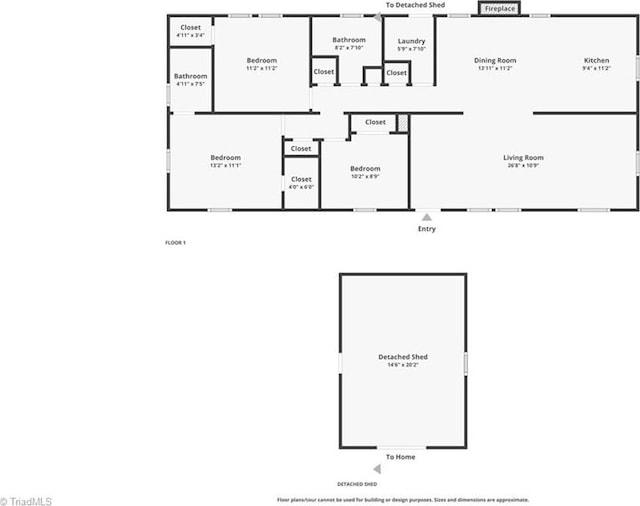 5403 Southmont Dr, Julian, NC 27283 - view of floor plan / room layout