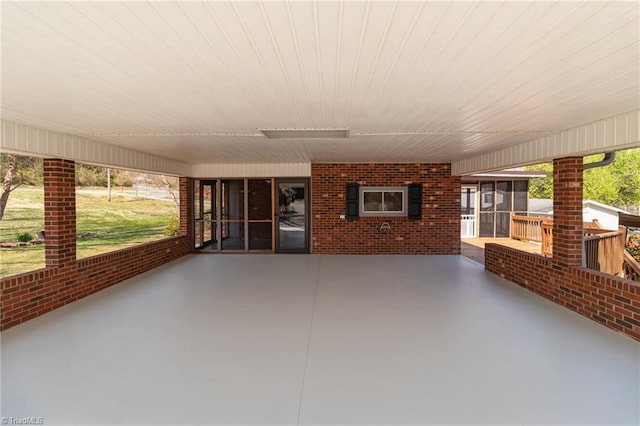 view of patio featuring a carport