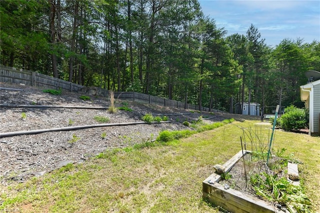 6605 Stickley Ct, Whitsett, NC 27377 - view of yard with a shed and a vegetable garden