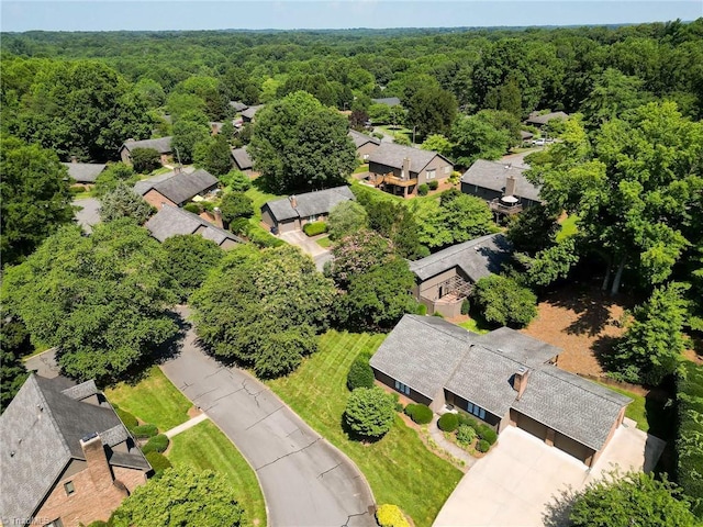 211 Chadbourne Dr, Winston-Salem, NC 27104 - aerial perspective of suburban area featuring a forest