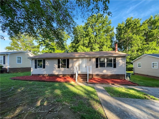2040 Willow Rd, Greensboro, NC 27406 - ranch-style home featuring crawl space and a front lawn