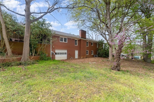 view of yard with an attached garage