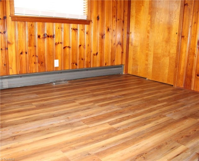 empty room featuring light hardwood / wood-style flooring