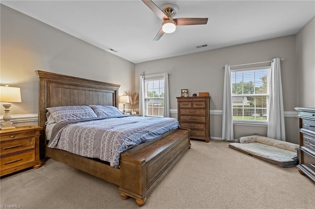 183 Kentland Ridge Dr, Kernersville, NC 27284 - bedroom with light colored carpet and ceiling fan