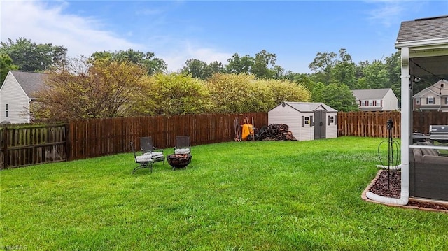 183 Kentland Ridge Dr, Kernersville, NC 27284 - view of yard with an outdoor fire pit