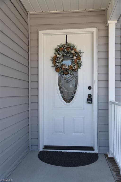 view of doorway to property