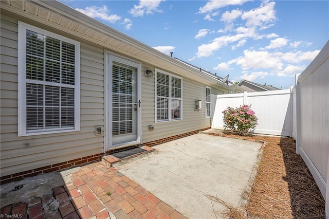 view of patio / terrace with fence