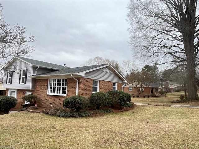 view of property exterior featuring a yard