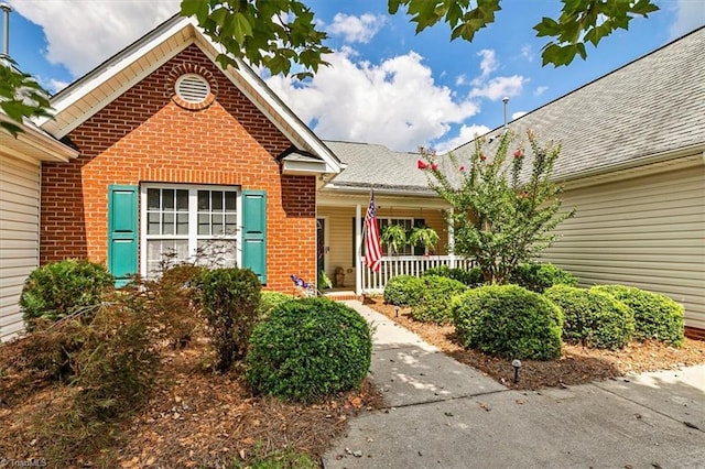 view of front of home with a porch