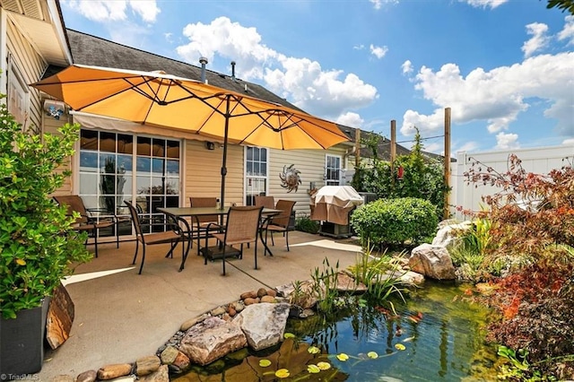 view of patio / terrace featuring area for grilling