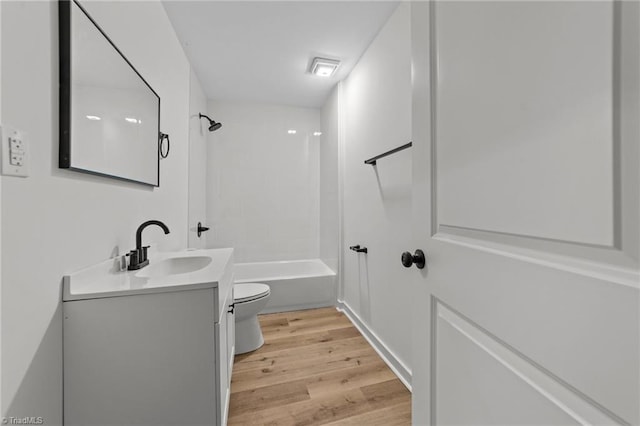 301 Rockspring Rd, High Point, NC 27262 - bathroom featuring vanity, wood finished floors, and  shower combination