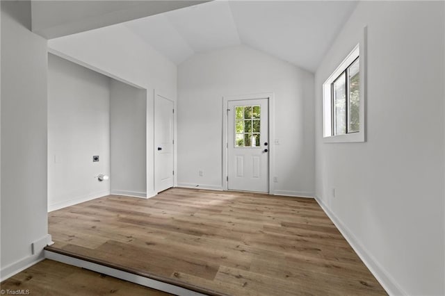 301 Rockspring Rd, High Point, NC 27262 - foyer featuring vaulted ceiling and wood finished floors