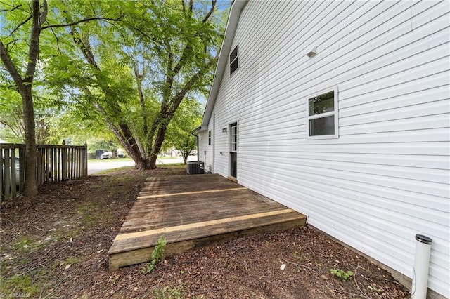 301 Rockspring Rd, High Point, NC 27262 - view of side of property with a deck and a central air condition unit
