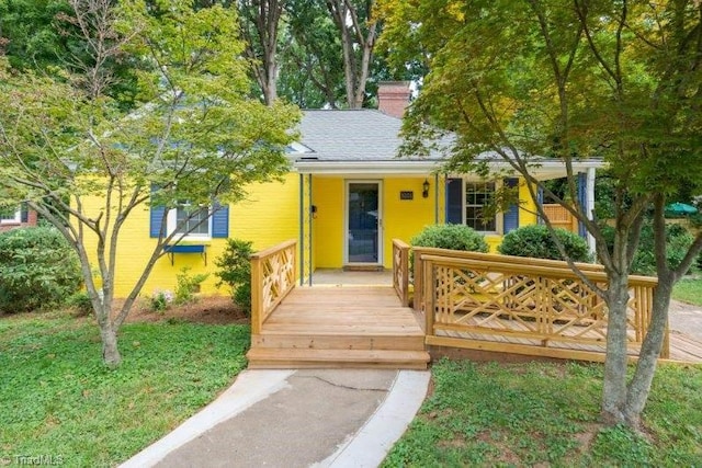 3006 Collier Dr, Greensboro, NC 27403 - view of front of home featuring a chimney