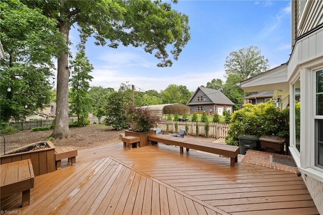 3408 Deep Green Dr, Greensboro, NC 27410 - wooden terrace with a fenced backyard