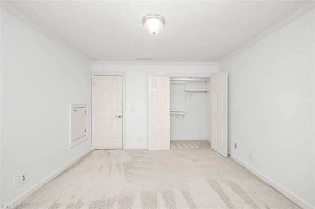 1000 Brookmeade Dr, Winston-Salem, NC 27106 - unfurnished bedroom with crown molding, carpet, and a closet