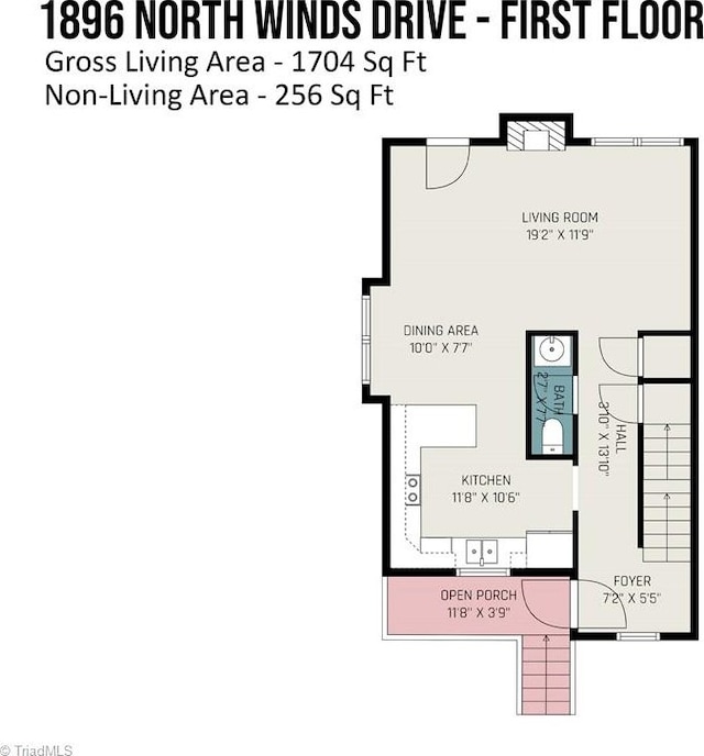 1896 Winds Dr, Winston-Salem, NC 27127 - view of property floor plan