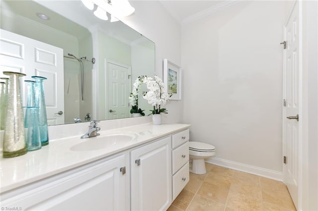 4294 Plantation Ridge Ln, Greensboro, NC 27409 - bathroom with crown molding and vanity