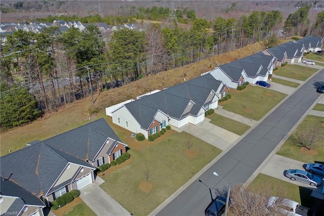 aerial view featuring a residential view