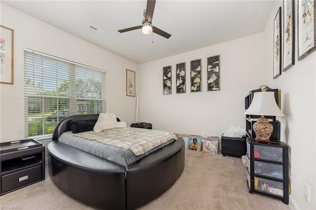 275 Obsidium Ct, Gibsonville, NC 27249 - bedroom featuring light carpet and ceiling fan