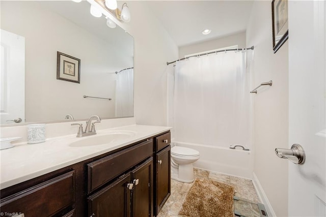 275 Obsidium Ct, Gibsonville, NC 27249 - bathroom featuring vanity, toilet, and shower / bath combo