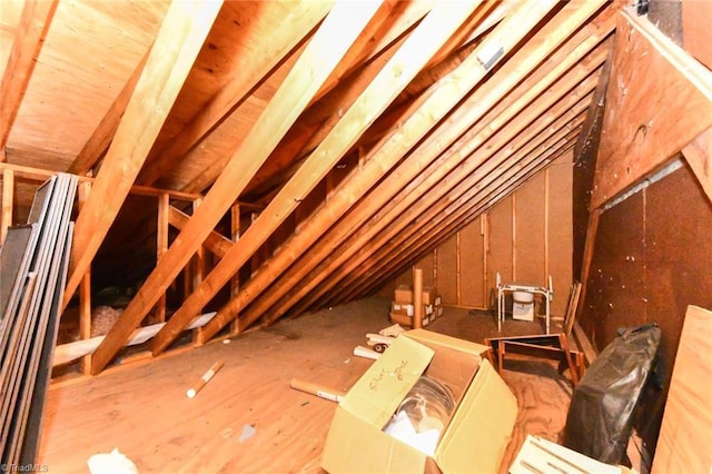 view of attic