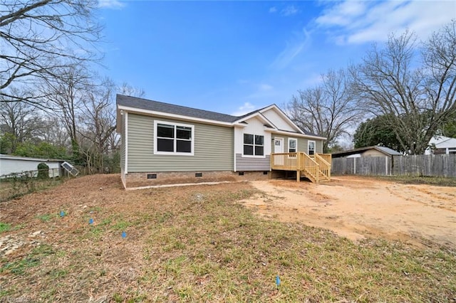 view of rear view of property