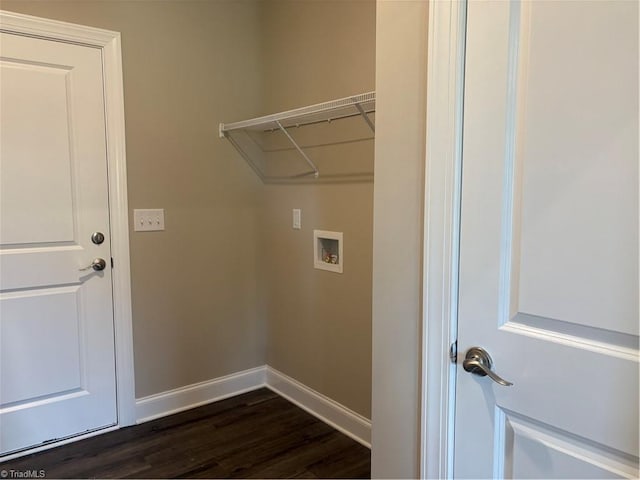 864 Midway School Rd, Winston-Salem, NC 27107 - laundry area featuring laundry area, washer hookup, baseboards, and dark wood finished floors