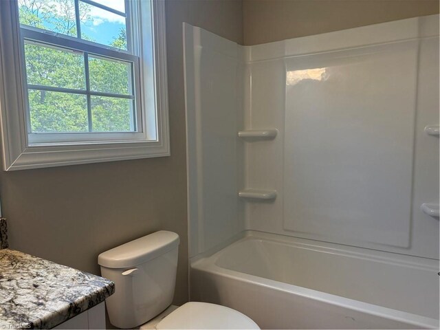 864 Midway School Rd, Winston-Salem, NC 27107 - full bath with tub / shower combination, vanity, toilet, and a wealth of natural light
